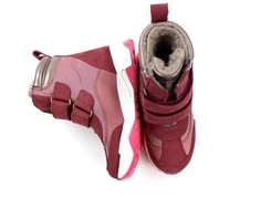 Bisgaard vinterstøvle Dorel bordeaux med velcro og TEX